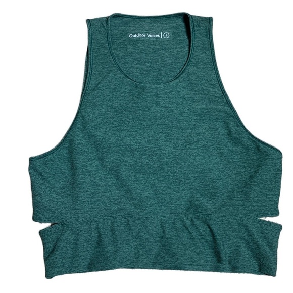 Outdoor Voices green slash back green crop top size small - Picture 7 of 8